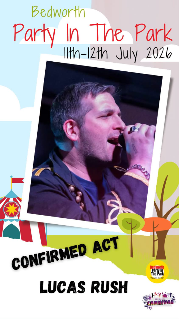 Lucas Rush confirmed act artwork for Party in the Park 2026.